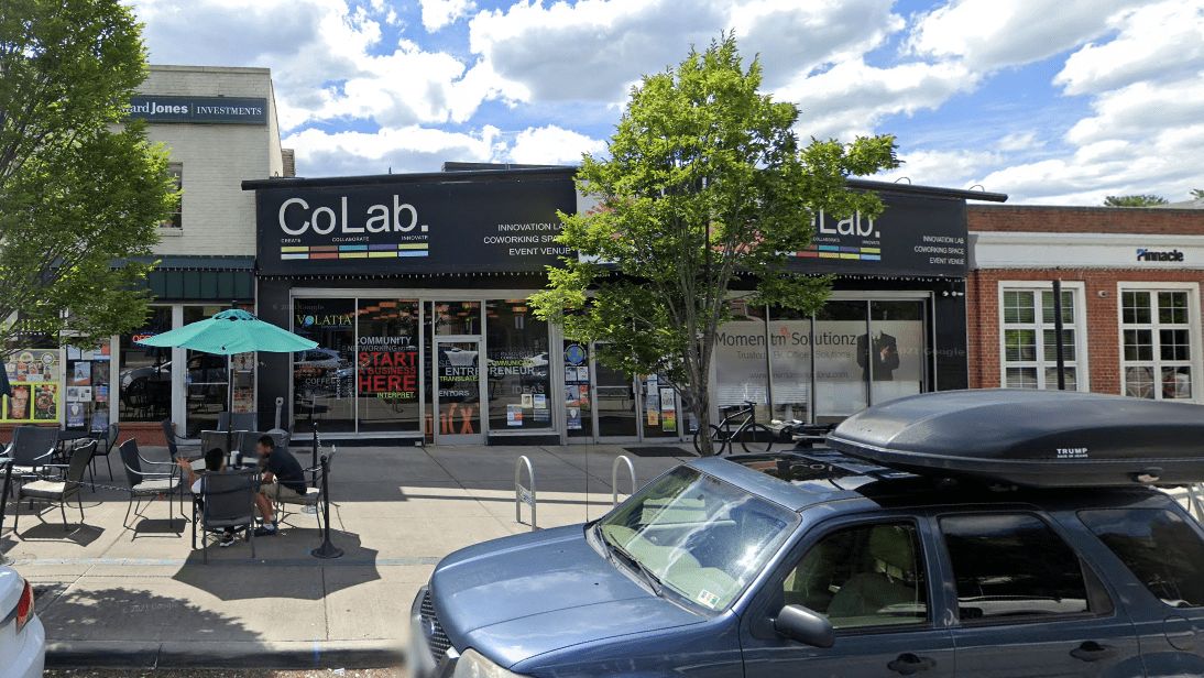 Exterior of the Grandin Co-Lab working space in the Grandin Village of Roanoke, VA.