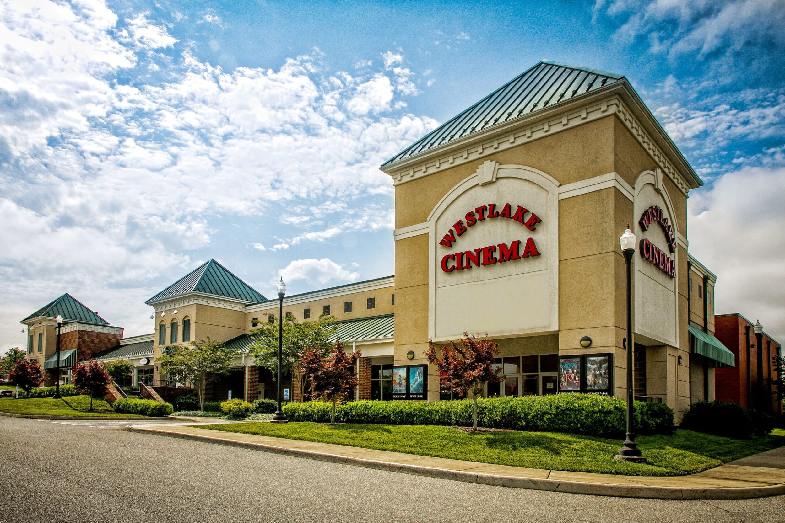 Exterior shot of the Westlake Cinema in Hardy, VA.