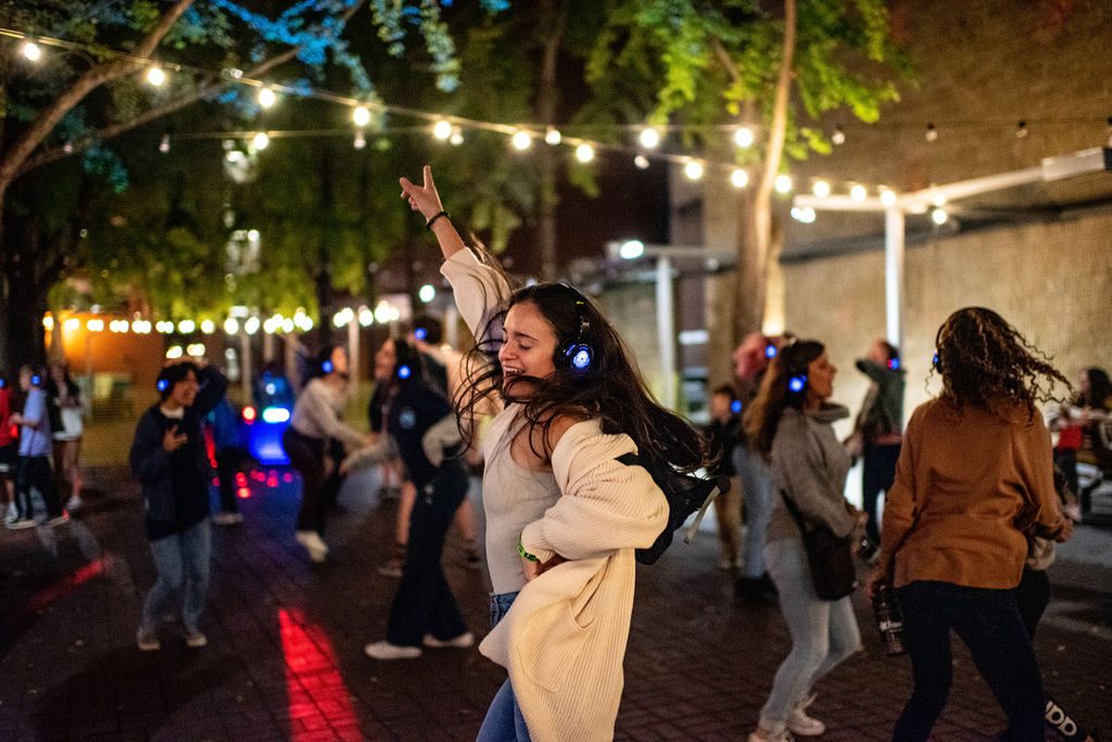 young woman dancing