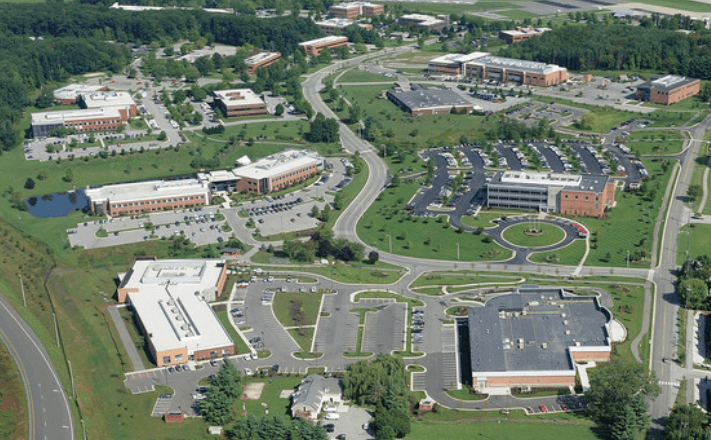 aerial photo of Virginia tech corporate research center