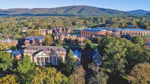 aerial photo of roanoke college campus